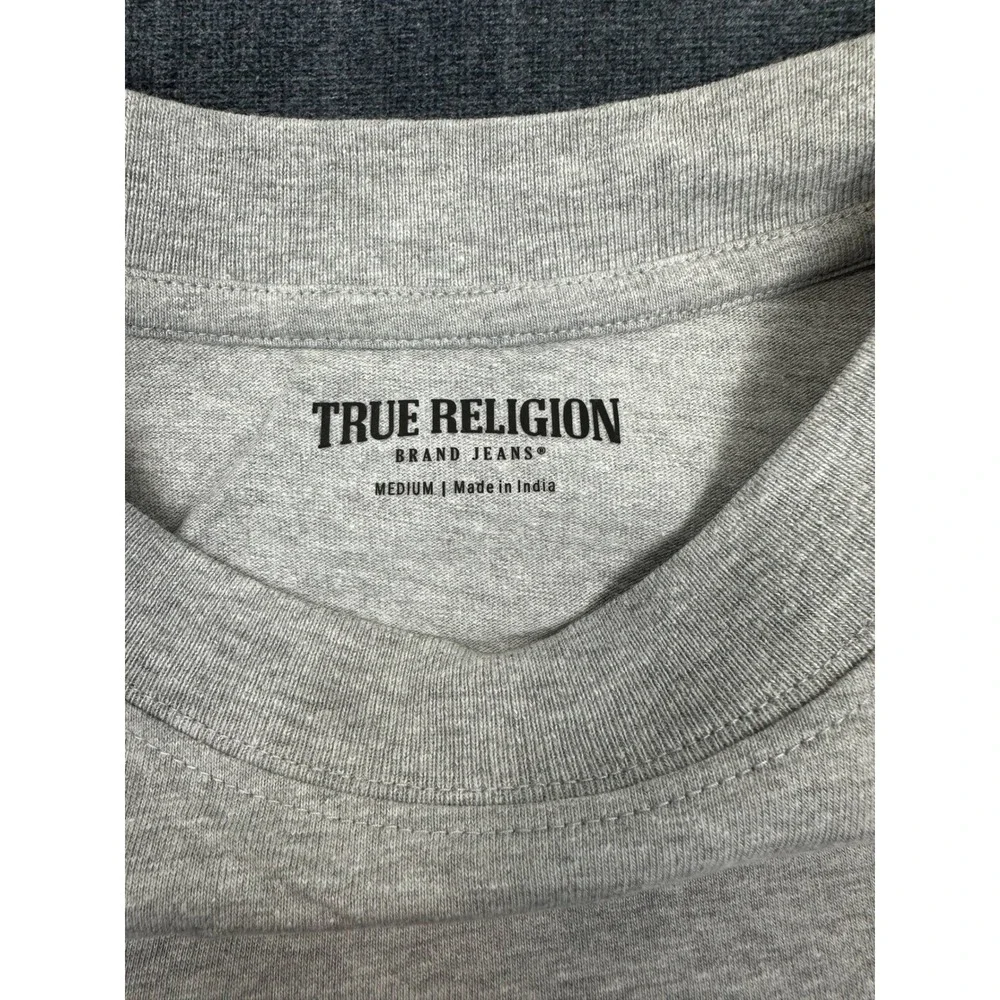 True Religion Mens Heather Grey Forest Camo Oversized‎ T-Shirt 109912 Medium NEW